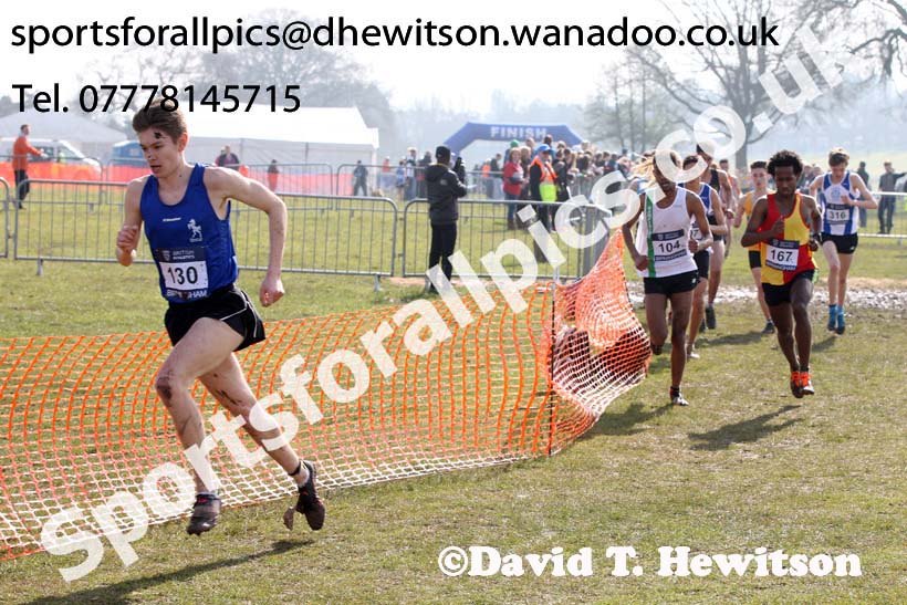 Mens under-20s 2016 Inter Counties Cross Country Champs. and Cross Challenge Final, Cofton Park, Birmingham. Photo: David T. Hewitson/Sports for All Pics